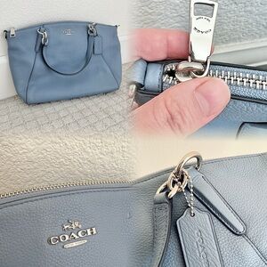 Coach F36675 Light Blue Leather Kelsey/Satchel Brand New